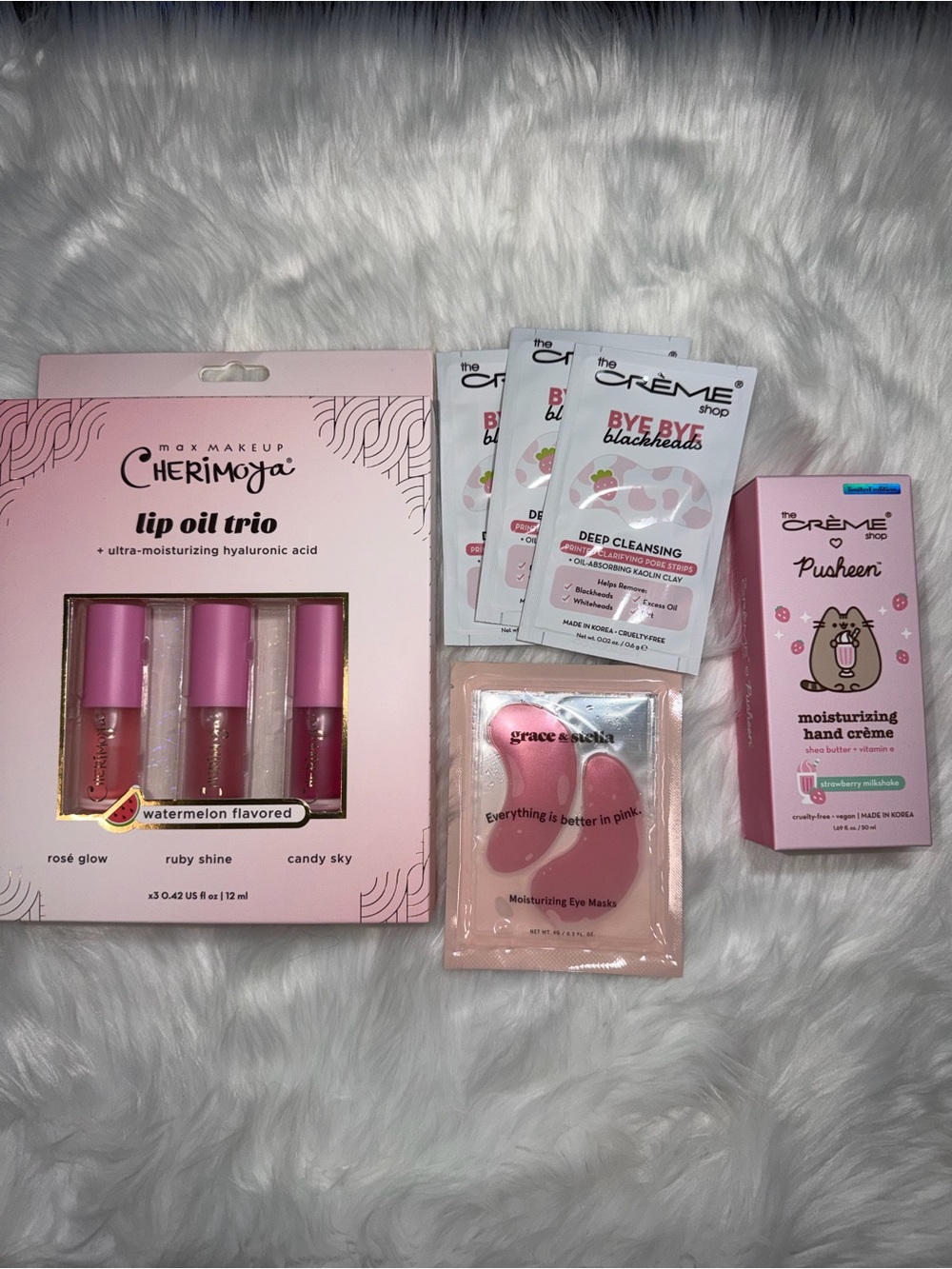Pink Lip Oil Trio - Hydrating Watermelon Flavored Gloss Set